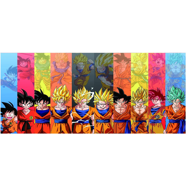 Dragon Ball - Saiyan 90x30 cm - LED-valaistu nopea pinta pelihiirimatto (90x30 cm, Dragon Ball - Anime)