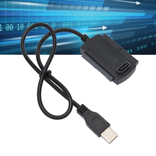 USB 2.0 - IDE SATA -sovitinkaapeli 3 käyttöä kovakiekon muuntokitti 100‑240V