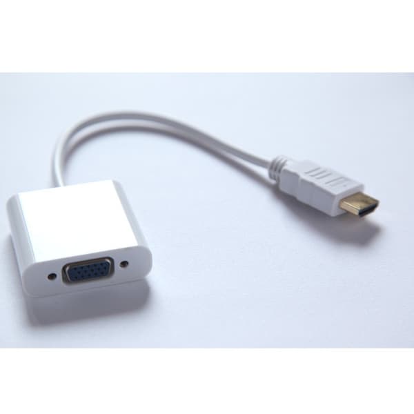 Nettverksdekoder-spiller koblet til projektorvisning HDMI til VGA-buss HD-omformer