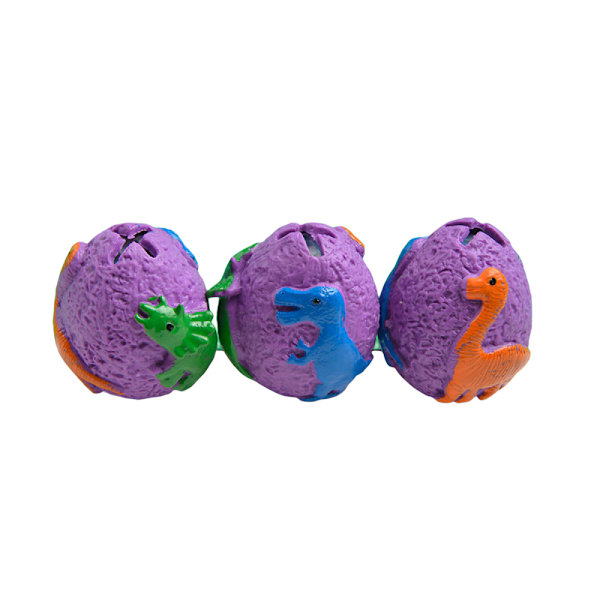 3 st kreativa kläm leksak dinosaurie ägg fidget leksak dekomprimerande hand för pop leksak färg sorterad kläm leksak för ADD hand(lila)