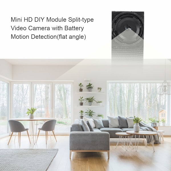 Mini HD DIY-modul Split-typ videokamera med batterirörelsedetektering (platt vinkel)