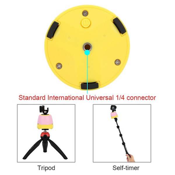 PULUZ Elektroniskt 360 graders roterande panoramastativhuvud med fjärrkontrollbricka (gul)