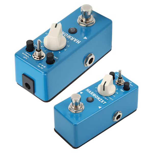 Digital Chip Effektpedal Metall Blå Gitarr Transponeringseffekter Pedaler med LED-ljus