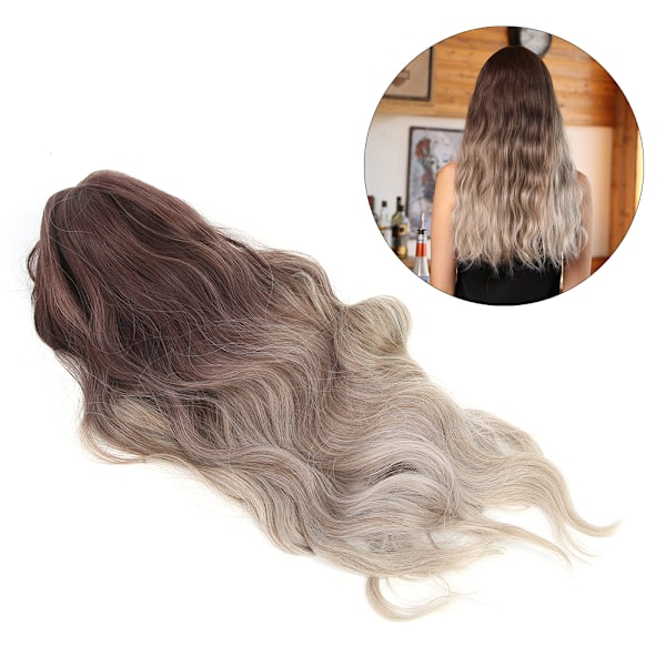 Lång Lockig Peruk Justerbar Rak Lugg Ombre Peruk Värmebeständig Kvinna Cosplay Peruk LC227