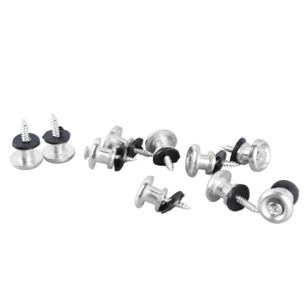 10 st gitarrremsspärrknappar svampformad justerbar universell remsspärrstift för ukulele bas silver