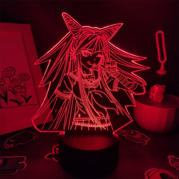 Anime LED-lampa Färgglad Akryl Illusion Nattljus Ibuki Mioda 3D-lampa 16 Färger Fjärrkontroll Touch Switch Barn Vacker Jul Födelsedagspresent