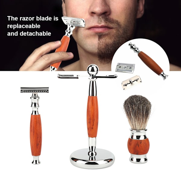 Stativ for manuell barbering, holder for barberkost, sett for barberkost for menn