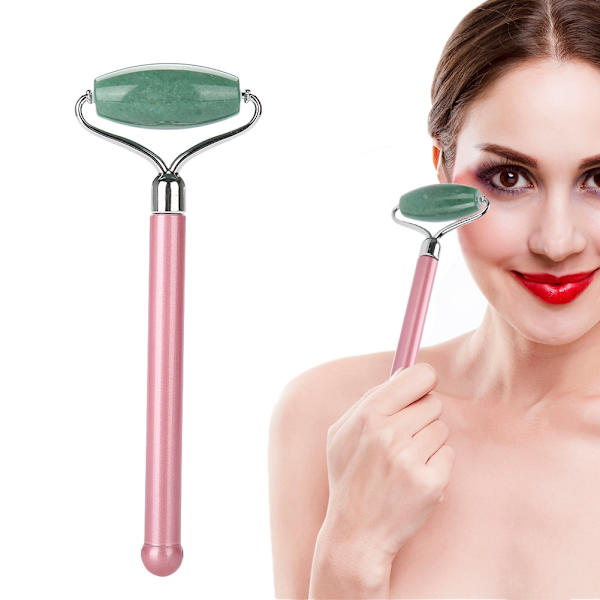 Ansiktsmassage Naturlig Enkel Jade Roller Ansikts Skönhet Anti Aging Guasha Massager Ametist