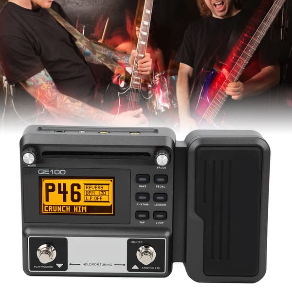 Gitar MultiEffects Pedal med 180 s Loop Recording Touch High Light LCD Display