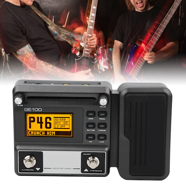 Gitarr Multieffektpedal med 180 s Loop-inspelning Touch High Light LCD-skärm