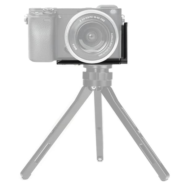 Sort aluminiumslegering Quick Release L-plade lodret håndgrebbeslag til Sony A6000 A6300 A6500 kamerahus