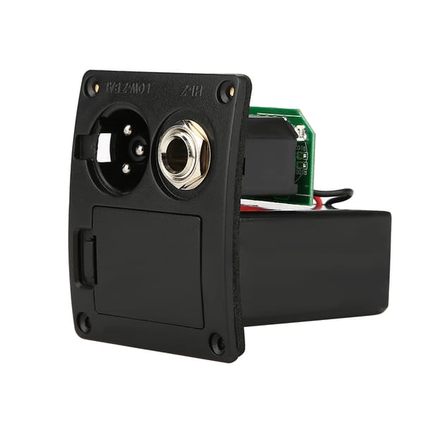 E-4T 4-bands förförstärkare piezo pickup EQ LCD-stämmare för akustisk klassisk gitarr