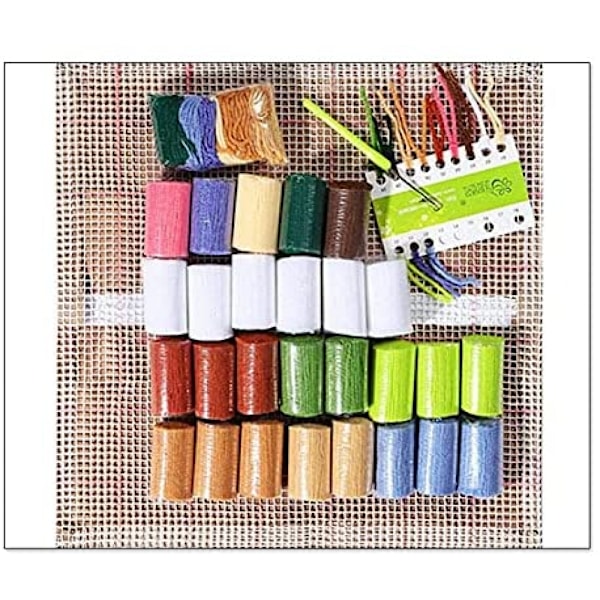 Solroslåsningskrokset DIY-mattillverkningsset Sytapetserisatser Virkningsset Mattbroderikit Handgjorda hemdekorationer Mattor, 52X38cm
