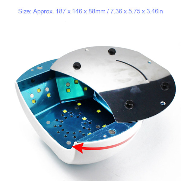 36W UV 21LED Neglelampe Gel Neglelakk Tørketrommel Automatisk Sensor Herding Flere Gir Timing