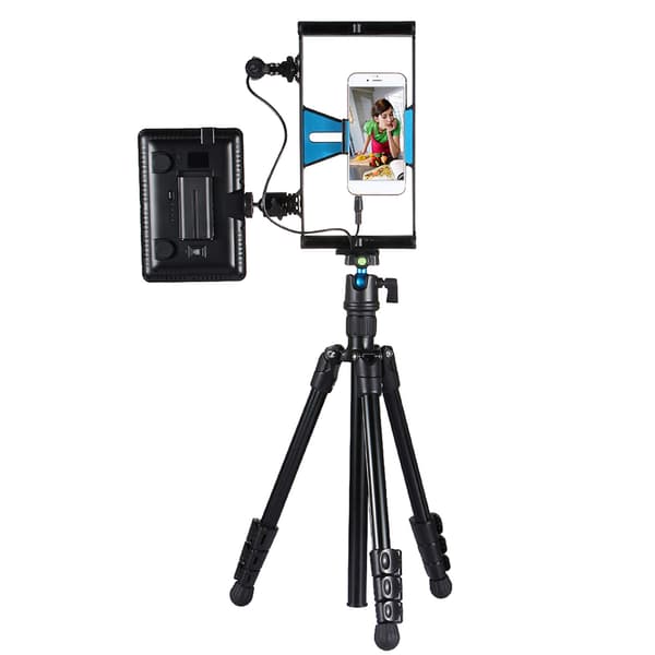 PULUZ Telefon Smartphone Video Bur Stabilisator Rig Stativmontering til LED-lampe Mikrofon