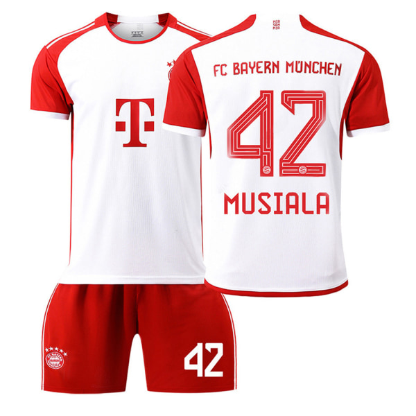 23/24 Bayern Stadium Hjemme Barnas Fotballdraktsett 42 MUSIALA Children's size20