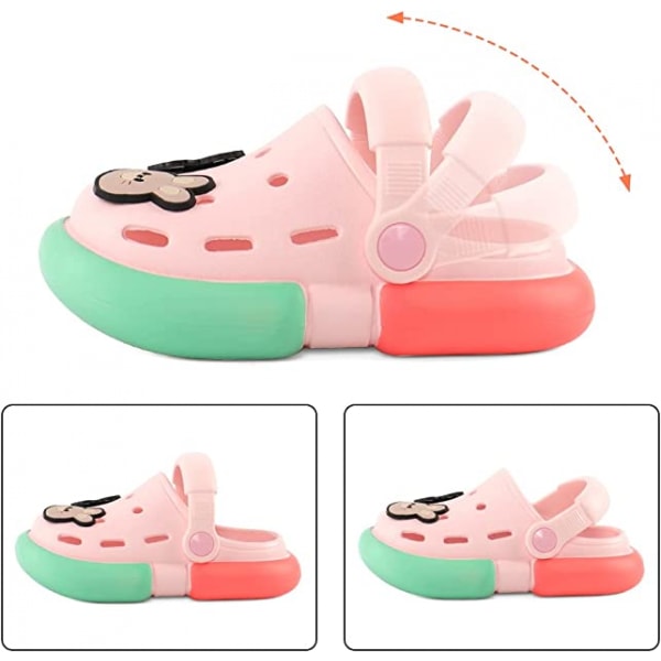 Barn Trädgård Clogs Söta Sommar Slip-On Mules Sandaler för Pojkar Flickor Inomhus Utomhus Strand Promenad Tofflor