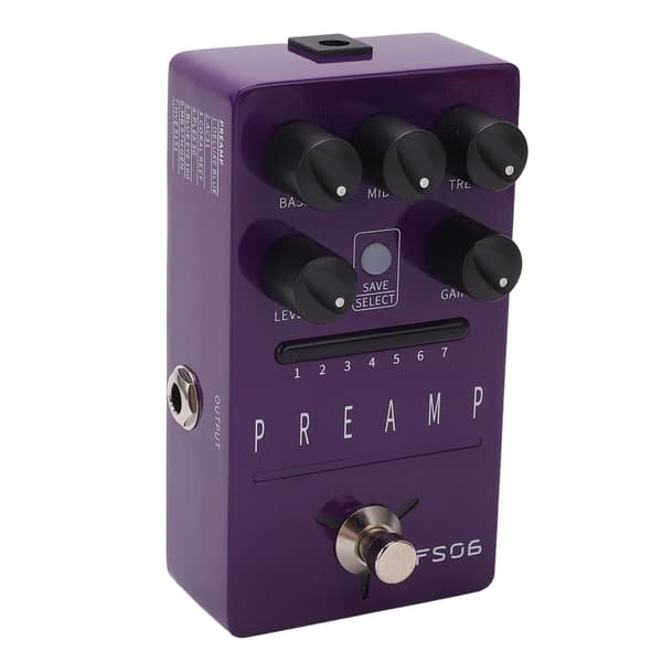 Gitarr Effekt Pedal Metall Lila 1/4in Gränssnitt Parametrar Sparbara Singel Effekt Pedal DC 9V