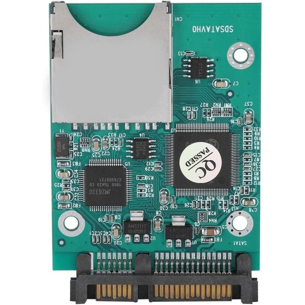 SD till SATA Adapter Converter, 22MB/s snabb överföring SD/SDHC/SDXC/MMC minneskort till 2,5in 7+15P SATA Converter Adapter,2 st