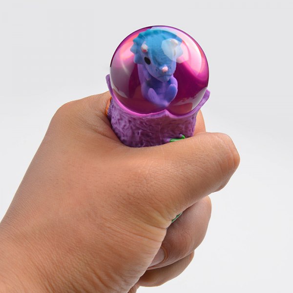 3 st kreativa kläm leksak dinosaurie ägg fidget leksak dekomprimerande hand för pop leksak färg sorterad kläm leksak för ADD hand(lila)
