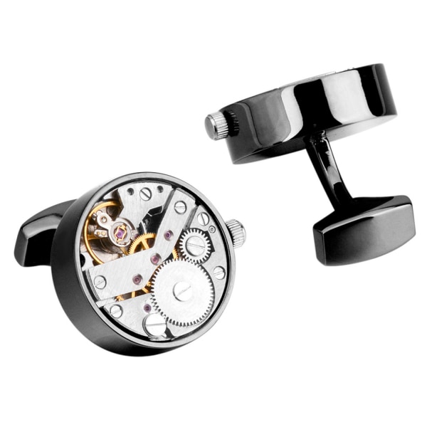 AVEKI Rannekorut Steampunk Kellon Mekanismin Muotoiset Rannekorut Miehille Miesten Paita Vintage Vaihteet Kellon Rannekorut Liiketapahtuma Häälahjat Lahjapakkauksessa, Musta
