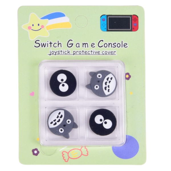 Thumb Grip Caps Kompatibel med Nintendo Switch Lite, mjuk silikon Joystick Rocker Cover, 4PCS (Totoro)