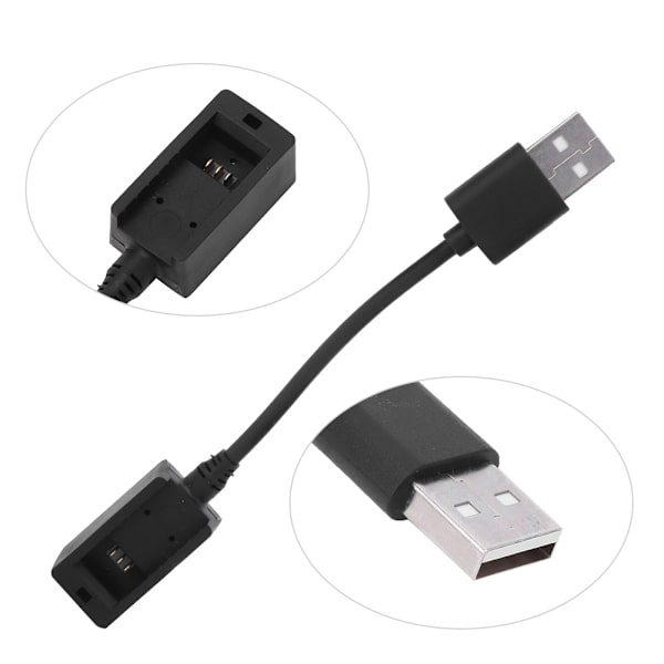 Svart USB-laddningskabel för snabbladdning av kamerabatteri i plast, tillbehör för DJI OSMO ACTION