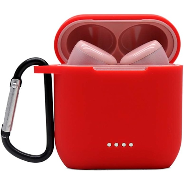 Beskyttende silikoneetui kompatibelt med Tozo t6, Front LED synlig, Premium tilbehør Sh0ckproof tozo t6 etui med nøglering. red