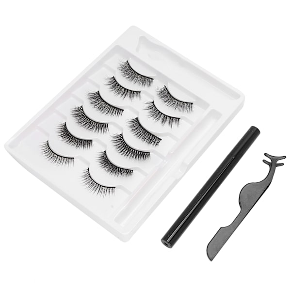 Vattentät självhäftande eyeliner flytande eyeliner falska ögonfransar pincett sminkverktyg set