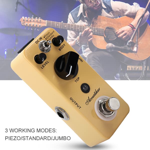 Professionel akustisk guitar effektpedal True Bypass Full Metal Shell