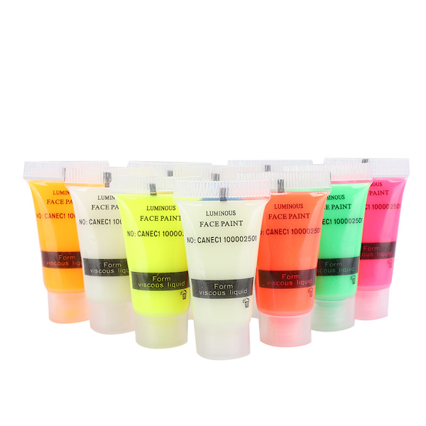 10 st 10g Nagel Fluorescerande Pulver Vattentät DIY Nagelkonst Fluorescerande Pulver Manikyrverktyg