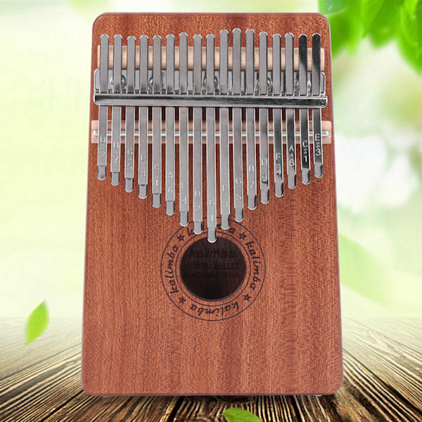 17-sävyinen Kalimba Kannettava Sapele Peukalopiano Vasaralla Aloittelijalle Musiikkiväline