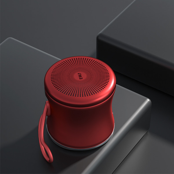 Bärbar trådlös Bluetooth högtalare TWS IPX7 Vattentät Ultra Mini Bluetooth-högtalare Röd liten högtalarlåda Metallstomme