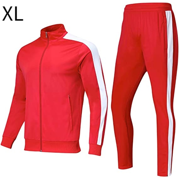 Sportkläder för män Sport Gym Training Bär Sportkläder Set med Full Zip Men XL