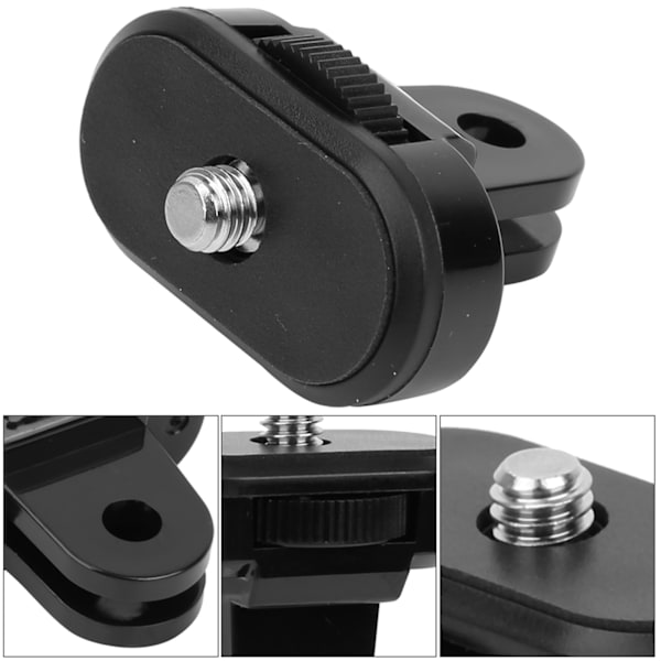 Universal Action Camera 1/4 tums skruvfäste stativ selfiepinne adapter för GoPro