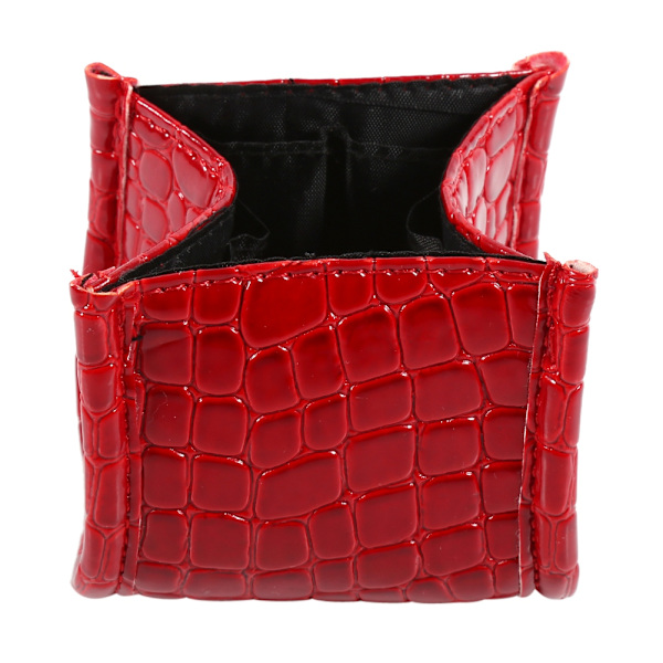 1 stk. Kosmetik Makeup Penselholder Taske Etui PU Læder Opbevaringsarrangør Make Up Værktøj Rød