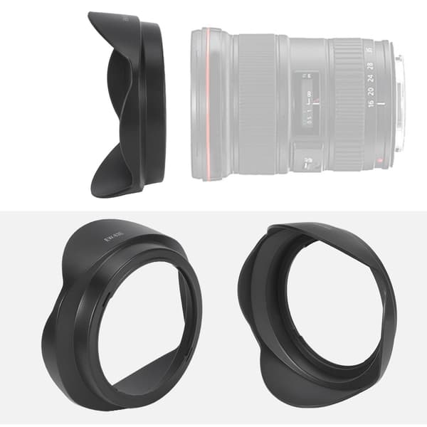 EW‑83E modlysblænde kameramontering plast sort passer til EF 17‑40mm 17‑35 20‑35mm objektiver