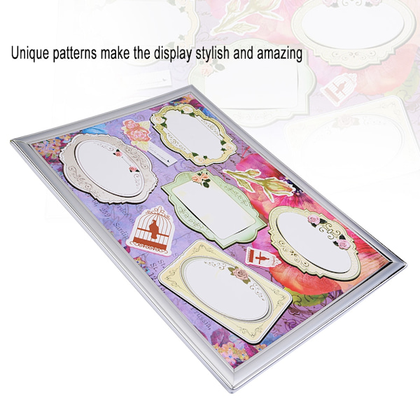 Skum negletips display ramme bærbar tom neglekunst display kort manicure værktøj lilla