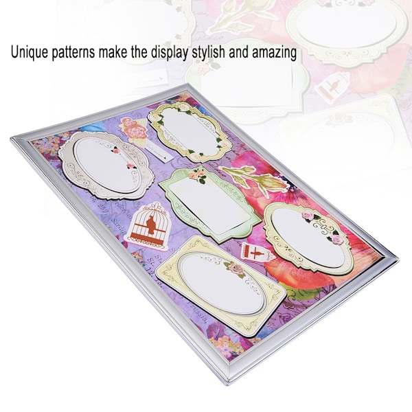 Skumspikspetsar Displayram Bärbar Tom Nagelkonst Displaykort Manikyrverktyg Lila