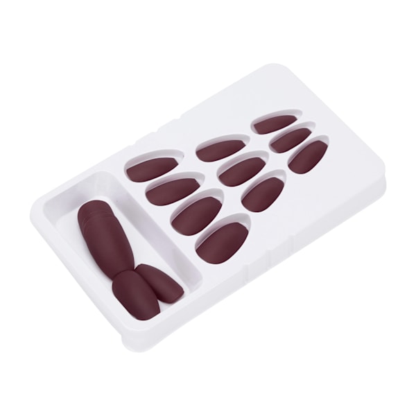 24 stk. Matte Falske Negle Fuld Dækning Falske Negle Tip Manicure Værktøj til Kvinder og PigerF143