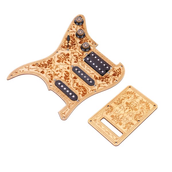 1 Set Loaded Prewired SSH Maple Pickups Pickguard med Back Plate för ST Electric Guitar