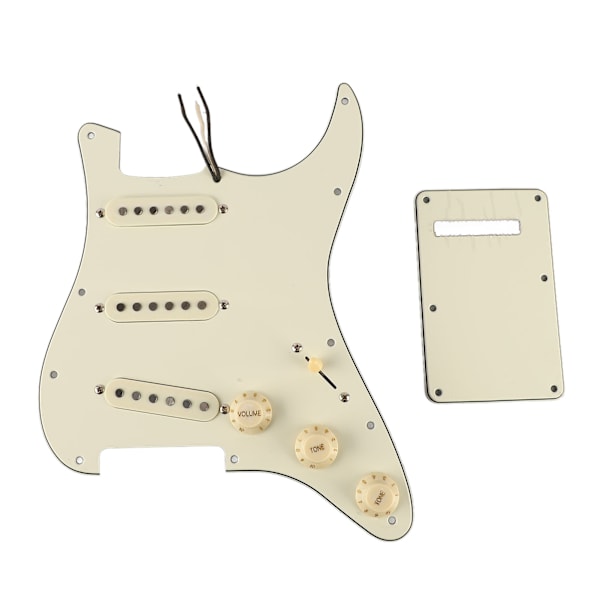 Pickguard Guitar Scratch Plate Loading Guards med bagplade til musikinstrument tilbehør Hvid