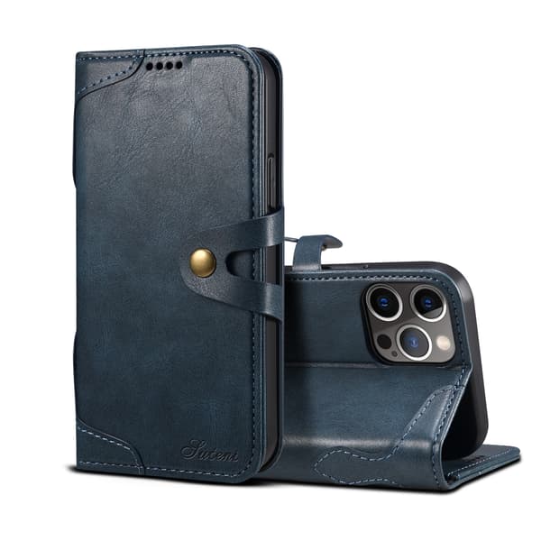 Etui til iPhone 12 / 12 Pro med kortholdere, letvægts slankt læder iPhone Wallet etui