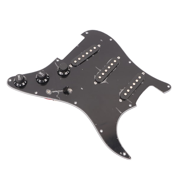 Elektrisk gitar pickup enkelt spole klar lyd 11 hull prewired pickup erstatning svart