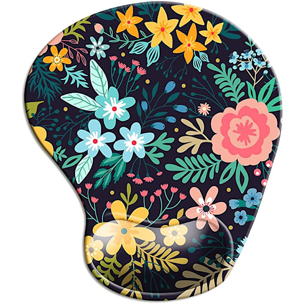 Ergonomic Mouse Pad with Wrist Support, Cute Mouse Pad with Non-Slip PU Base for Home Office Work Study Easy Typing and Pain Relief