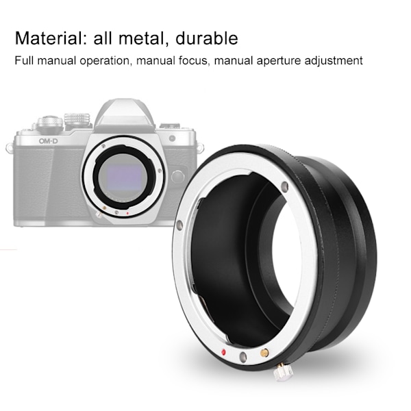 AI M4/3 manuell adapterring för Nikon AI-objektiv för Panasonic/Olympus M4/3-kameror