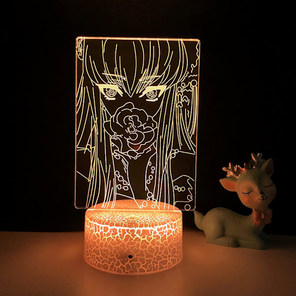 WJ Anime 3D Lampe Code Geass til soveværelsesindretning Natlys Fødselsdagsgave Manga Code Geass Led Natlys Sengekant
