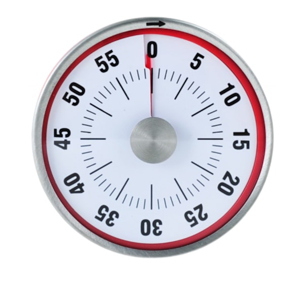 60 minutters rustfrit stål køkken magnetisk timer, tidsstyrings påmindelsesværktøj til madlavning, bagning og studier. (Rød)