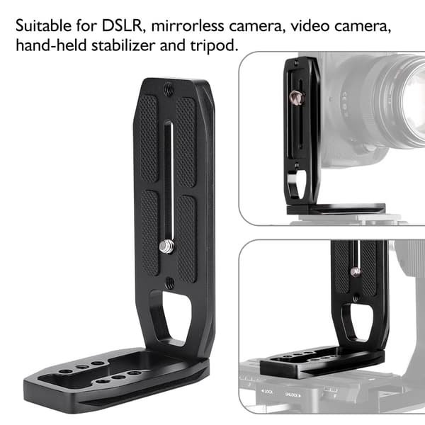 Universal L-formet stativ hurtigudløser stativ monopod DSLR kamera stabilisatorplade