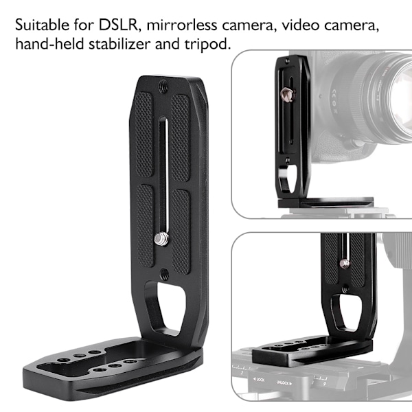 Universell L-formad stativ Snabbfäste Stativ Monopod DSLR-kamerastabilisatorplatta